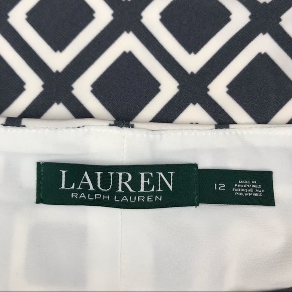 Ralph Lauren Sheath Geo Print Women’s Midi Dress - 10/12 - Picture 14 of 17